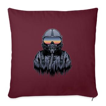 Pilote de chasse - Housse de coussin décorative 45 x 45 cm - bordeaux - Devant