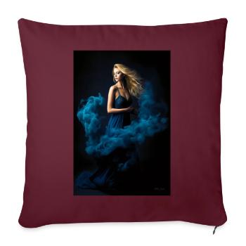 Blue Beauty 3 - Sofa pillowcase 17,3'' x 17,3'' (45 x 45 cm) - burgundy - Front