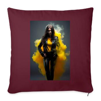 Yellow Beauty 2 - Sofa pillowcase 17,3'' x 17,3'' (45 x 45 cm) - burgundy - Front