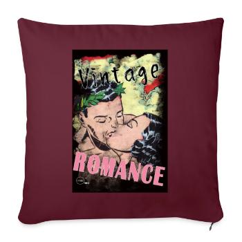 VINTAGE ROMANCE 3 BIS By Yume Origins - Housse de coussin décorative 45 x 45 cm - bordeaux - Devant