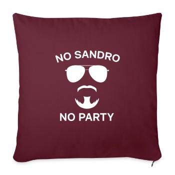 Messieurs No Sandro No Party Partie Mallorca Drôle - Housse de coussin décorative 45 x 45 cm - bordeaux - Devant
