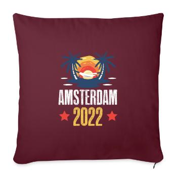 Amsterdam 2022 - Housse de coussin décorative 45 x 45 cm - bordeaux - Devant