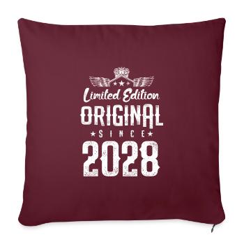 Édition limitée 2028 - Housse de coussin décorative 45 x 45 cm - bordeaux - Devant
