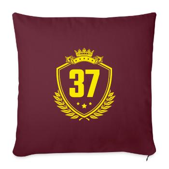37 Nombre d’armoiries - Housse de coussin décorative 45 x 45 cm - bordeaux - Devant