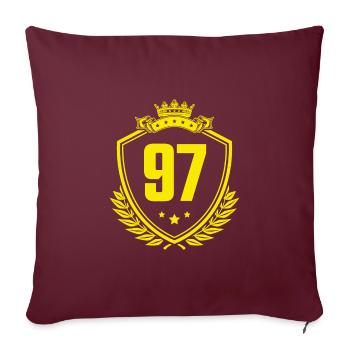 97 Nombre d’armoiries - Housse de coussin décorative 45 x 45 cm - bordeaux - Devant