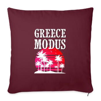 Mode Grèce - Housse de coussin décorative 45 x 45 cm - bordeaux - Devant