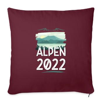 Alpen 2022 - Sofakissenbezug 45 x 45 cm - Burgunderrot - Vorne