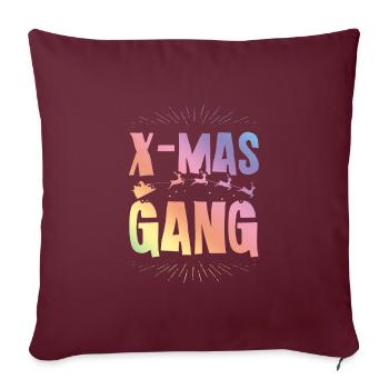 Gang de Noël - Housse de coussin décorative 45 x 45 cm - bordeaux - Devant