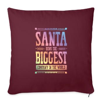 Noël du Père Noël - Housse de coussin décorative 45 x 45 cm - bordeaux - Devant
