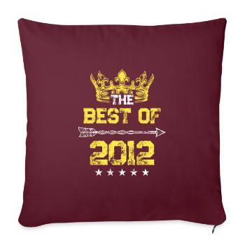 2012 meilleur de l’anniversaire - Housse de coussin décorative 45 x 45 cm - bordeaux - Devant