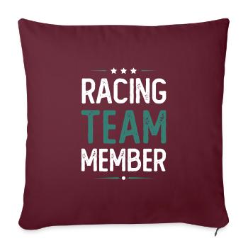 Équipe de course - Housse de coussin décorative 45 x 45 cm - bordeaux - Devant