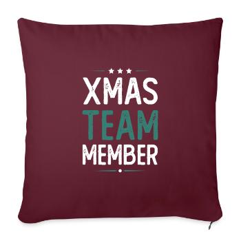 Xmas Team - Sofakissenbezug 45 x 45 cm - Burgunderrot - Vorne