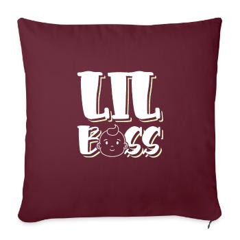 Bébé petit patron - Housse de coussin décorative 45 x 45 cm - bordeaux - Devant