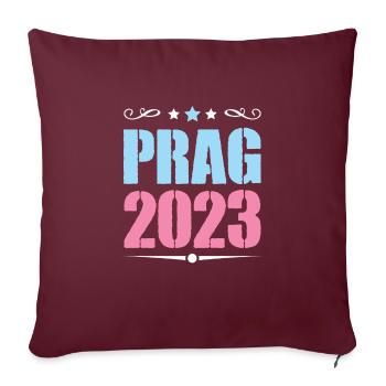 Prague 2023 - Housse de coussin décorative 45 x 45 cm - bordeaux - Devant