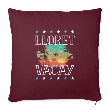 Tourisme Lloret De Mar - Housse de coussin décorative 45 x 45 cm - bordeaux - Devant