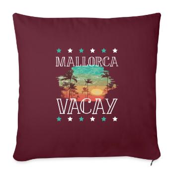 Tourisme Majorque - Housse de coussin décorative 45 x 45 cm - bordeaux - Devant