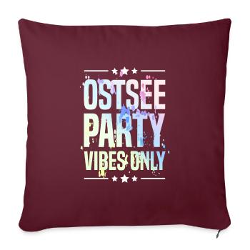 Ostsee Party Vibes - Sofakissenbezug 45 x 45 cm - Burgunderrot - Vorne