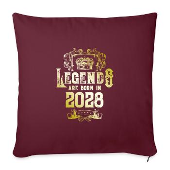 Anniversaire des légendes 2028 - Housse de coussin décorative 45 x 45 cm - bordeaux - Devant