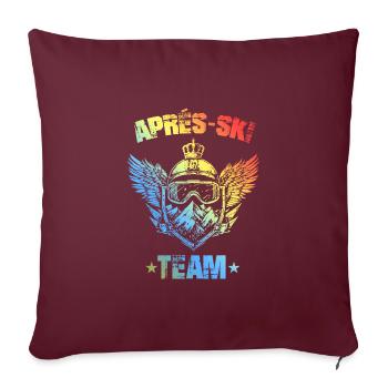 Équipe d’après-ski Bunt - Housse de coussin décorative 45 x 45 cm - bordeaux - Devant
