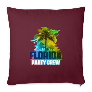 Florida Party Crew Coloré - Housse de coussin décorative 45 x 45 cm - bordeaux - Devant
