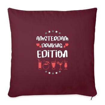 Équipe de boisson d’Amsterdam - Housse de coussin décorative 45 x 45 cm - bordeaux - Devant