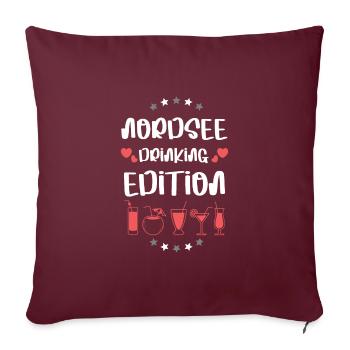 Équipe de consommation de la mer du Nord - Housse de coussin décorative 45 x 45 cm - bordeaux - Devant