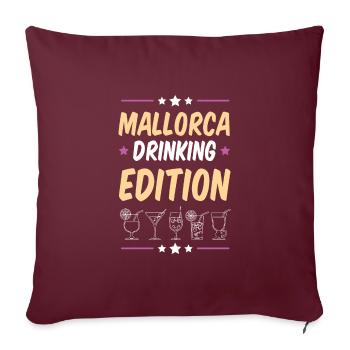 Soirée arrosée à Majorque - Housse de coussin décorative 45 x 45 cm - bordeaux - Devant