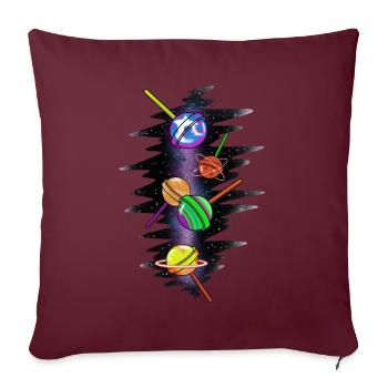 Lollipop Universe - Sofakissenbezug 45 x 45 cm - Burgunderrot - Vorne