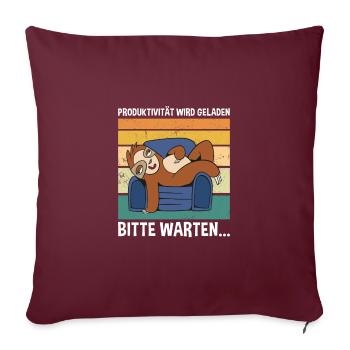 Produktivität Wird Geladen Bitte Warten.. Faultier - Sofakissenbezug 45 x 45 cm - Burgunderrot - Vorne