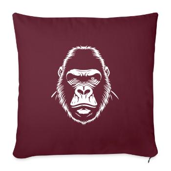 Gorille - Housse de coussin décorative 45 x 45 cm - bordeaux - Devant