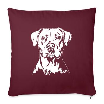 Dogue Argentin Portrait Chien Chien Wilsigns - Housse de coussin décorative 45 x 45 cm - bordeaux - Devant