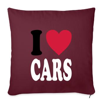 I love CARS - Sofakissenbezug 45 x 45 cm - Burgunderrot - Vorne