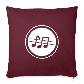 Partitions musicales - Housse de coussin décorative 45 x 45 cm - bordeaux - Devant