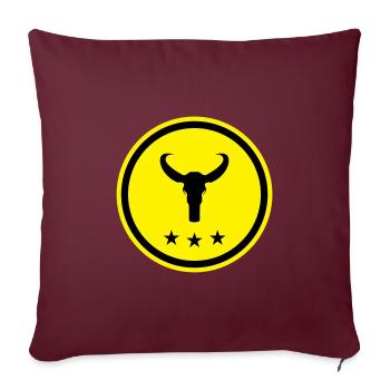 Bulle Skelett - Sofakissenbezug 45 x 45 cm - Burgunderrot - Vorne