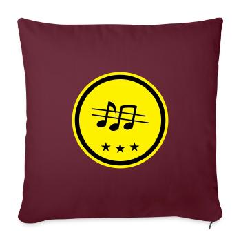 Partitions musicales - Housse de coussin décorative 45 x 45 cm - bordeaux - Devant