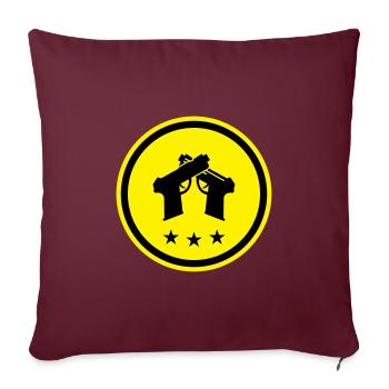 Pistole Symbol - Sofakissenbezug 45 x 45 cm - Burgunderrot - Vorne