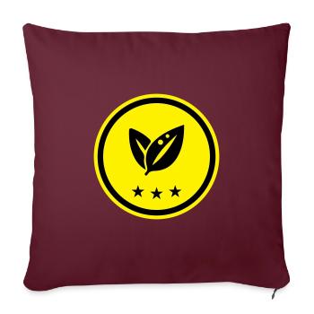Écologie des feuilles - Housse de coussin décorative 45 x 45 cm - bordeaux - Devant