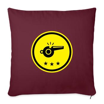 Sifflet Sifflet - Housse de coussin décorative 45 x 45 cm - bordeaux - Devant