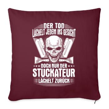 Stuckateur Gipser Stukkateur Verputzer Geschenk - Sofakissenbezug 45 x 45 cm - Burgunderrot - Vorne