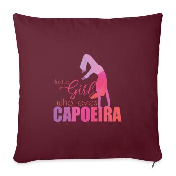 Capoeira - Housse de coussin décorative 45 x 45 cm - bordeaux - Devant