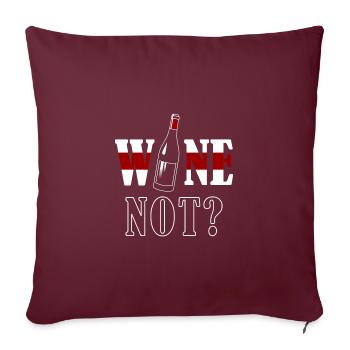 Vin non - Housse de coussin décorative 45 x 45 cm - bordeaux - Devant