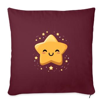 Laughing Star Night Sky Fun cadeau - Housse de coussin décorative 45 x 45 cm - bordeaux - Devant
