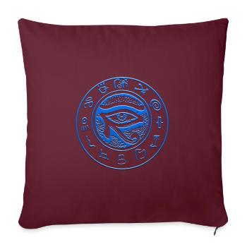 oeil d'horus oeil de ra osiris anubis egypte - Housse de coussin décorative 45 x 45 cm - bordeaux - Devant