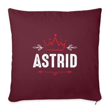 Astrid - Sofakissenbezug 45 x 45 cm - Burgunderrot - Vorne