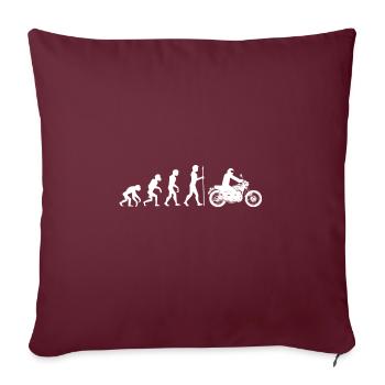 Evolution Affe Mensch Motorrad Biker Geschenk Idee - Sofakissenbezug 45 x 45 cm - Burgunderrot - Vorne