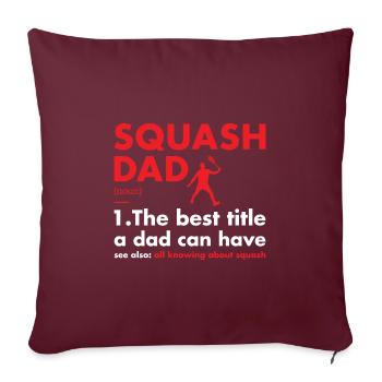 Sport Dad Definition Squash - Sofakissenbezug 45 x 45 cm - Burgunderrot - Vorne