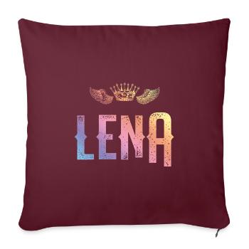Lena - Housse de coussin décorative 45 x 45 cm - bordeaux - Devant