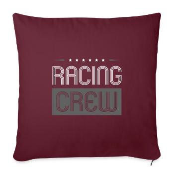Équipage de course - Housse de coussin décorative 45 x 45 cm - bordeaux - Devant