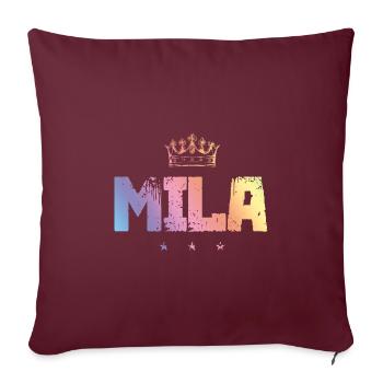 Mila - Housse de coussin décorative 45 x 45 cm - bordeaux - Devant