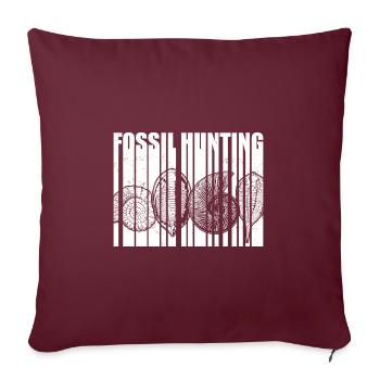 Fossiliensammler Sprüche | Fossilien Geschenkideen - Sofakissenbezug 45 x 45 cm - Burgunderrot - Vorne